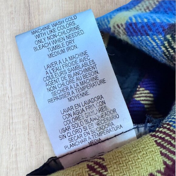 NWT Deadstock WRANGLER Plaid Flannel MW5141M Snap Button Down Shirt Mens M - Picture 8 of 8